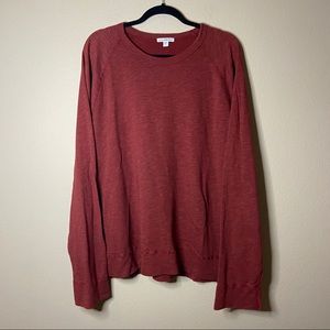 James Perse Mens vintage fleece sweatshirt - red